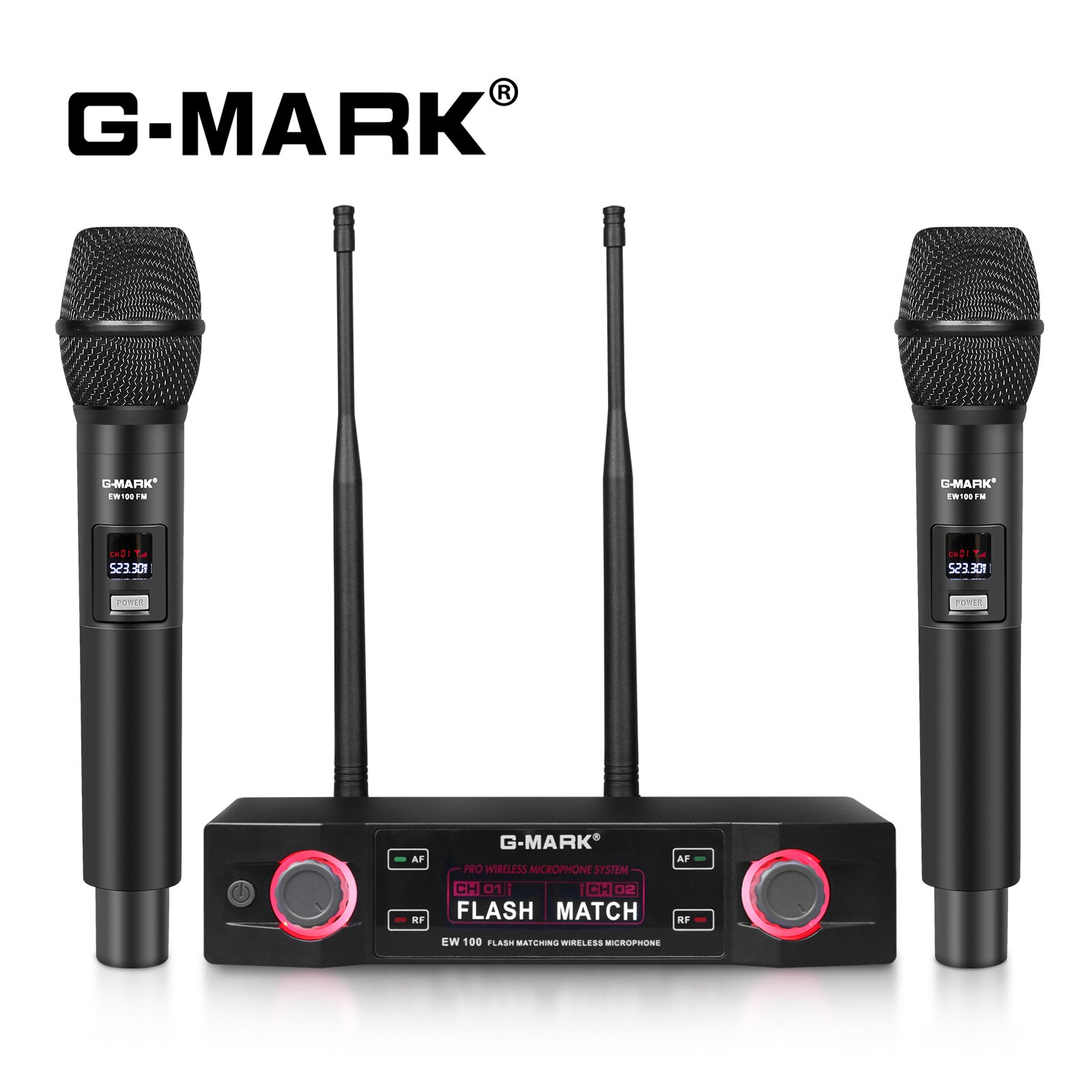 Karaoke Microphone G-MARK EW100 UHF Handheld Mic Fixed Frequency 50M For Home Party Show Wedding