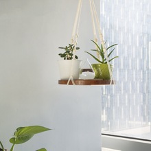 Macramé para planta-maceta colgante para interior-maceta decorativa para flores-decoración Bohemia para el hogar Boho, en caja, para Suc