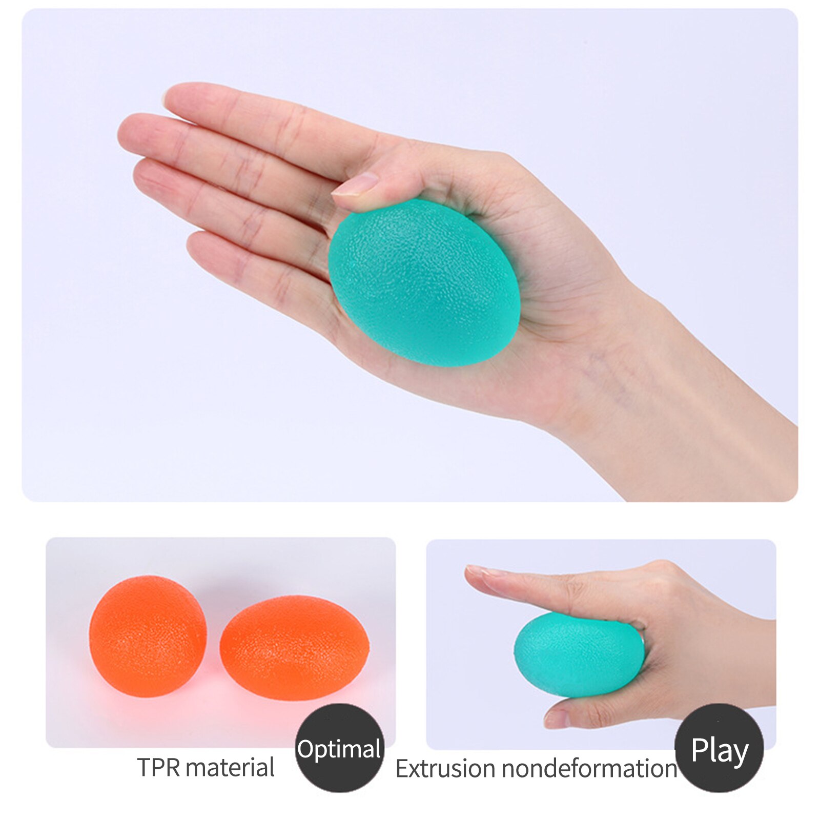 Hand Grip Ball Finger Strength Stress Training 3 Stress Relief Therapy Egg Balls And 3 Finger Stretcher Sets For Rehabilitation