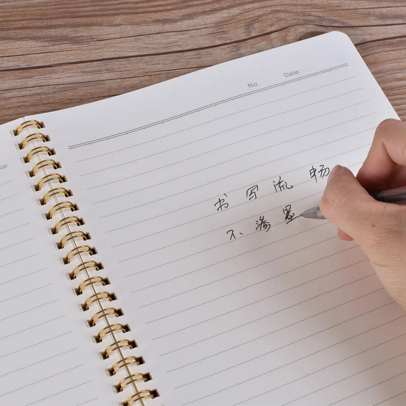 B5 Spiral Notebook 50 Sheets Kraft Paper Cover Dot Blank Grid Line Inner Page Notebook Journal Diary Notepad Drawing Sketchbook