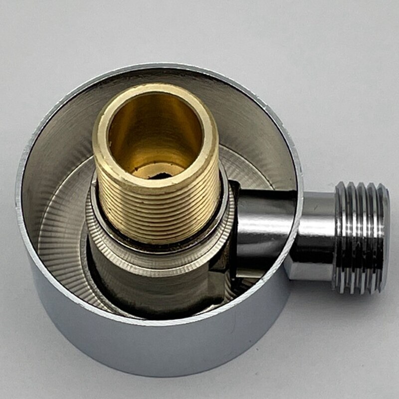 Wall Supply Elbow,Brass Round Wall Mount Shower Hose Connector Accessories G1/2 Inch Water Outlet for Shower