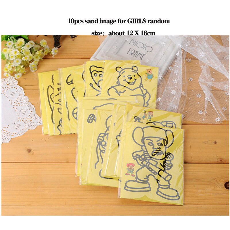 20Pcs/10Pcs Magic Art Pad Sand Painting Cards Early Educational Learning Drawing Paints for Children: Sand-Panting-GIRLS