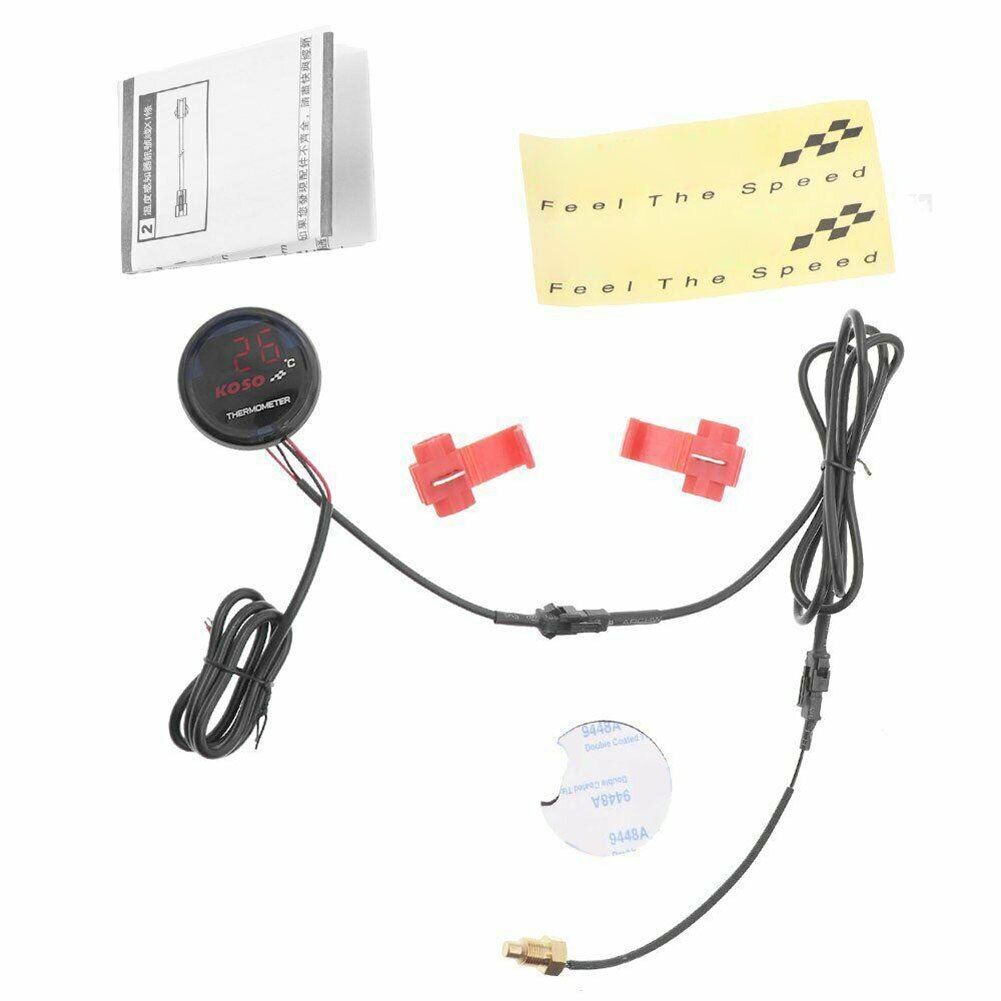 Digital Motorcycle thermometer Water Temp Gauge Meter With 22mm Sensor