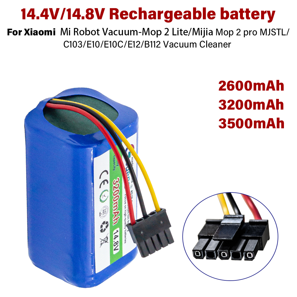 14.4v/14.8v 3500 mah-akku für xiaomi mi home 3c enhanced edition staubsauger/mi robot vacuum-mop 2 lite /c103/e10c akku