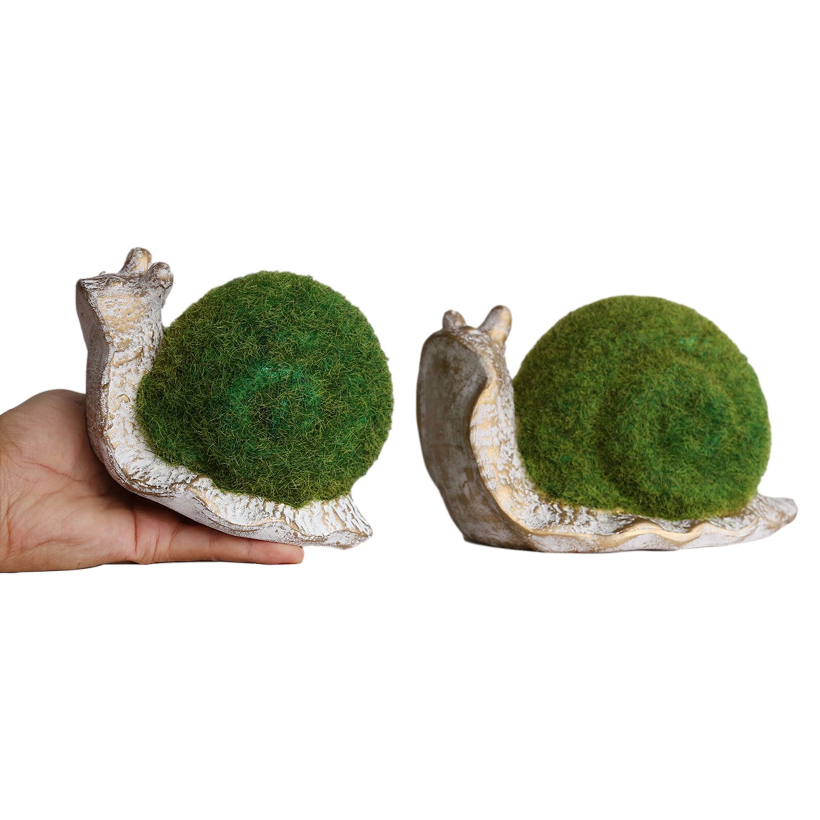 Rural Decoration Snails Resin Garden Courtyard Landscaping Simulated Animal Artificial Snail Carving Garden Decorations Rustic