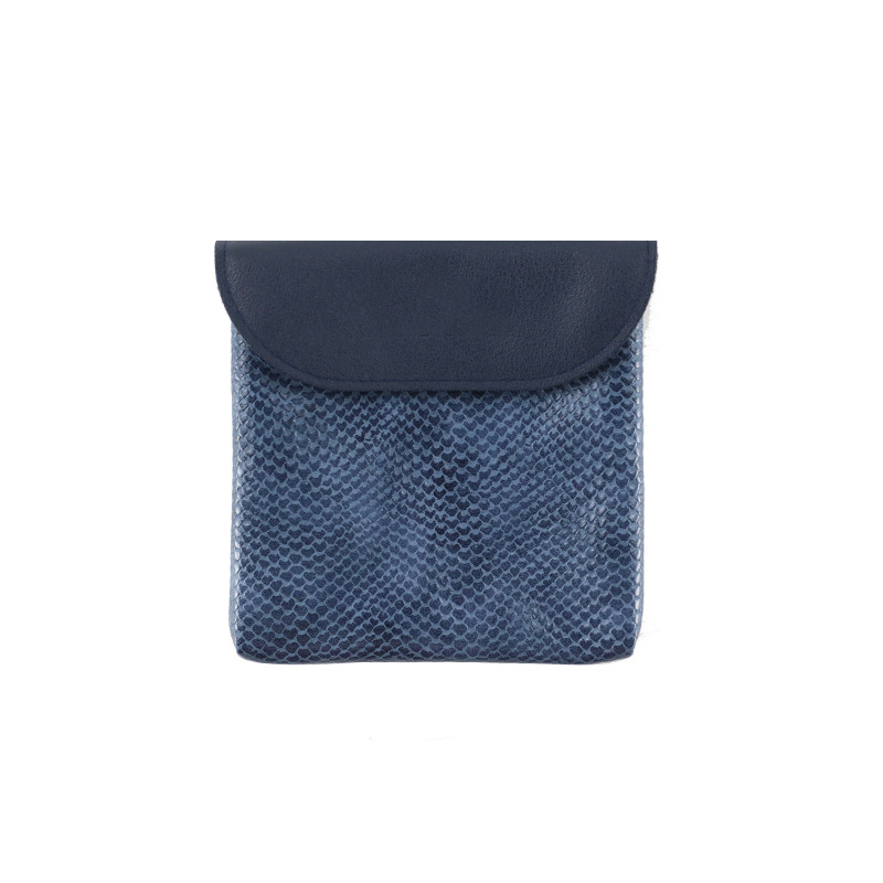 Borsa per trucco piccola in pelle di moda ragazza donna borsa per cosmetici organizzatore rossetto tovagliolo sanitario borse per sacchetti borse per trucco portatili: blue