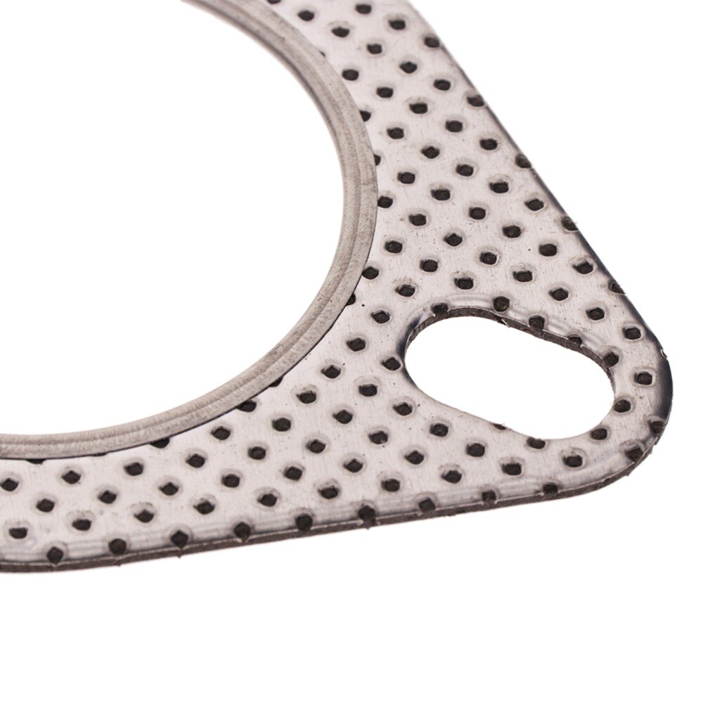 Joint d&#39;échappement universel en aluminium avec deux trous, 58mm, 2.3 &quot;, pour moteur de voiture, #279967