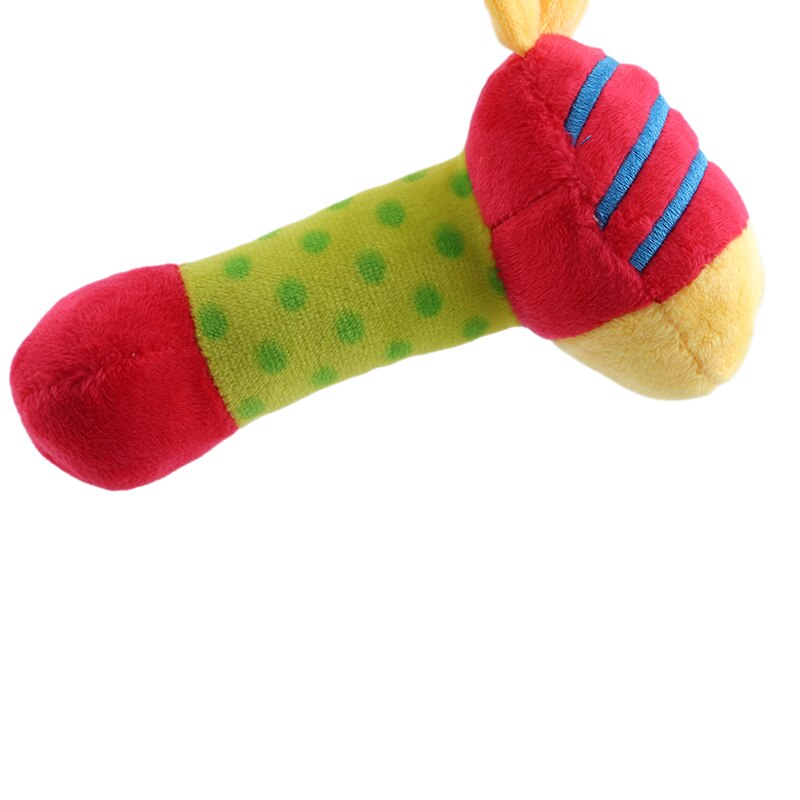 Neugeborenen Rassel Spielzeug 0-1 Jahre Alte Baby Cartoon Tiere Bett Glocke Plüsch Hand Infant Spielzeug