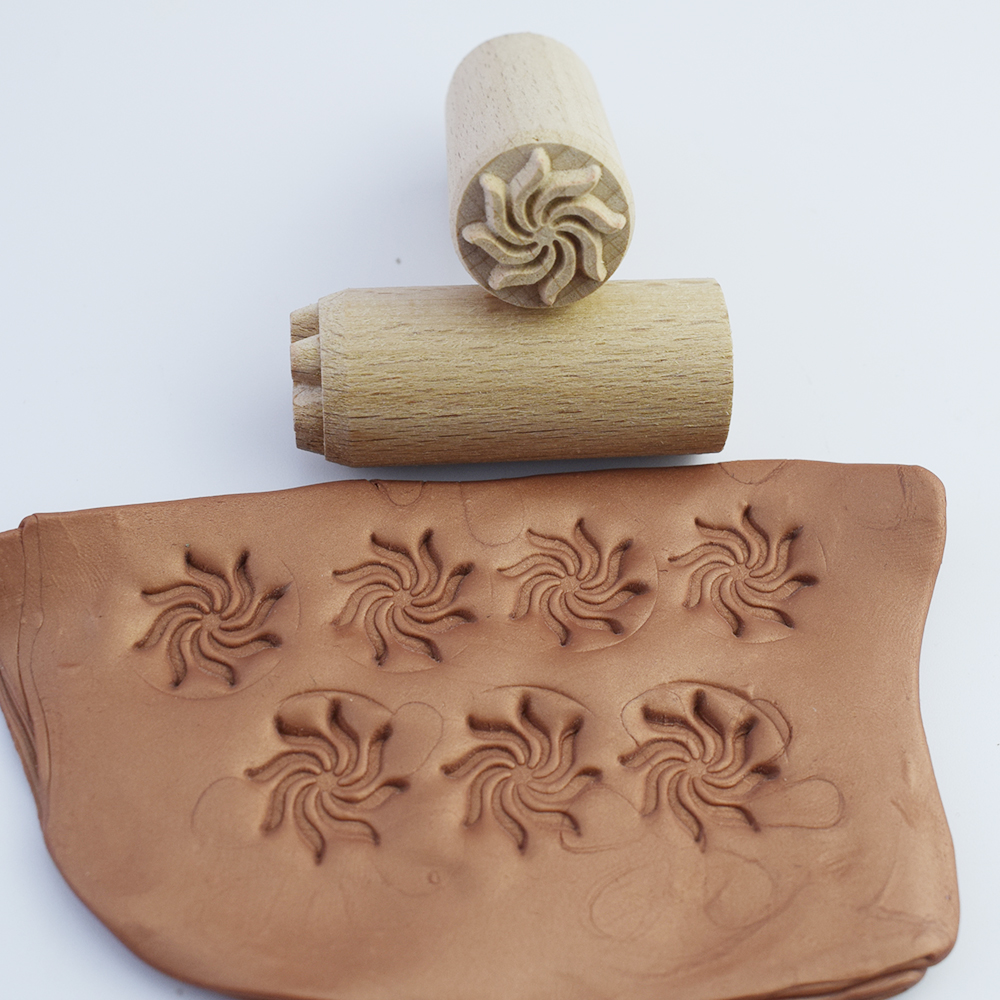 Más sellos de patrón para arcilla, bonita flor, hoja, textura Animal, sello en relieve, bloque de madera, sellos de cerámica, herramienta de arcilla polimérica de cerámica