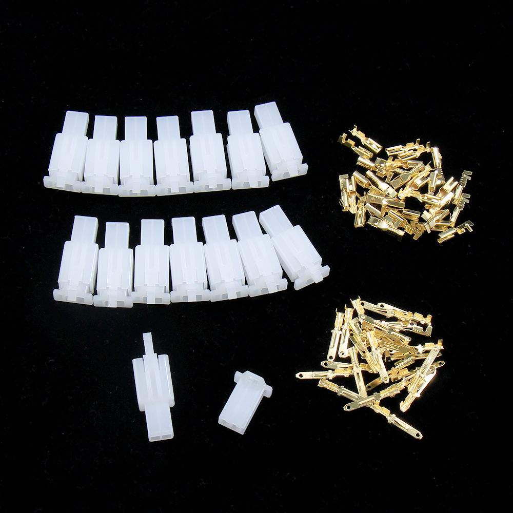 2pins Plug Male To Female Wire Connector Electrical 2P Wiring Connectors Cable Socket With Fixed 2.8mm Terminal For Car Boat: 7021A-2.8 15Sets