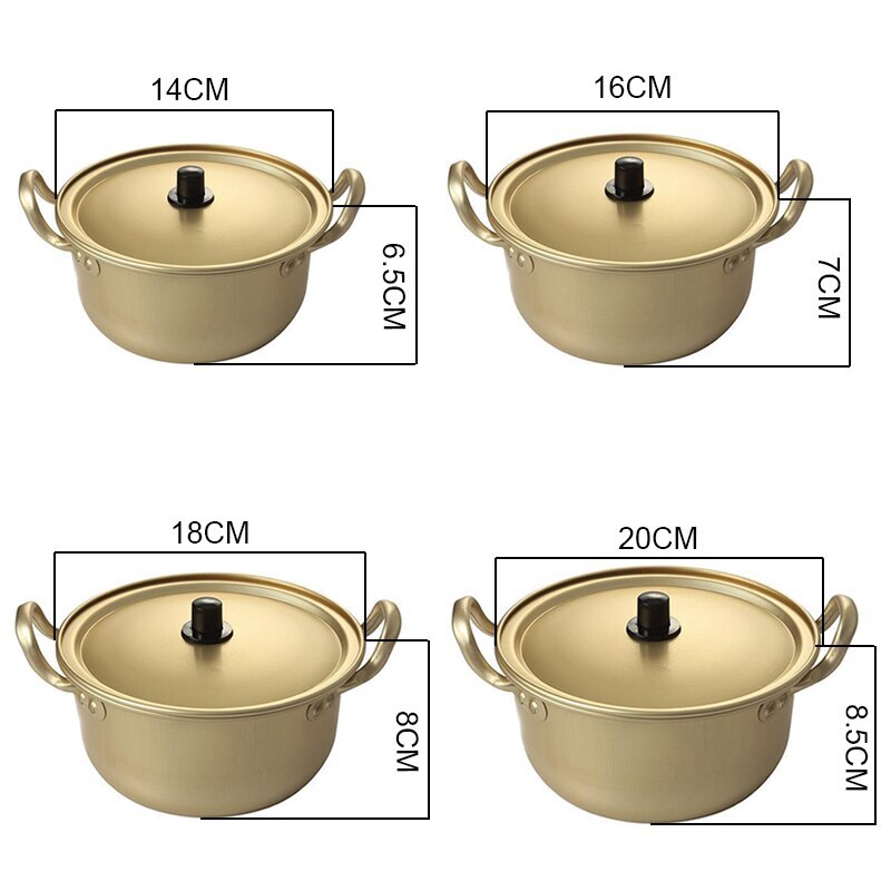 Fideos de Ramen pote de aluminio cocina utensilios de cocina rápida DIY olla cocina accesorios de utensilios para cocina casa cocina Durable