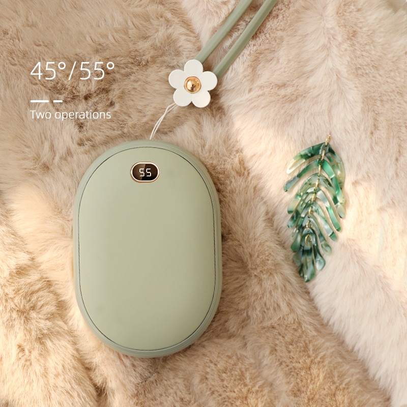 Powerbank 10000 mah oplaadbare handwarmer met temperatuurweergave draagbare oplader powerbank voor iphone 11 xiaomi powerbank