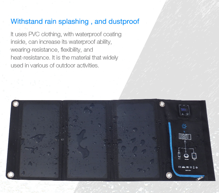 Solar Charger Usb 5V Opvouwbare Portable Solar Telefoon Oplader Met Sunpower Zonnepaneel 5V Snel Opladen Voor Smartphone