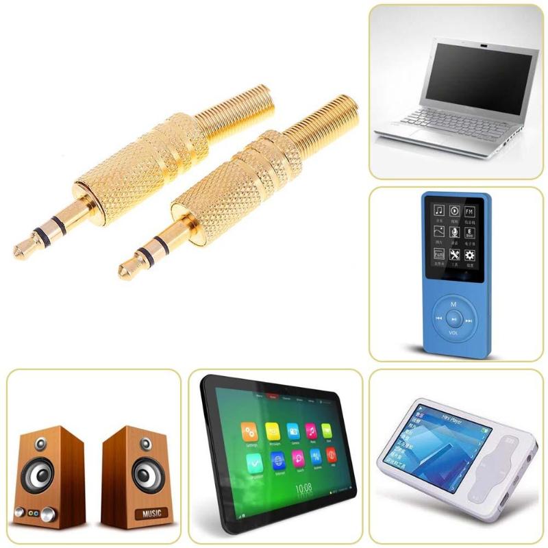 2 stuks Stereo 3.5mm 1/8in Hoofdtelefoon Oortelefoon DIY Mannelijke Audio Jack Plug Soldeer Aansluitingen voor Computers Laptops tabletten MP3