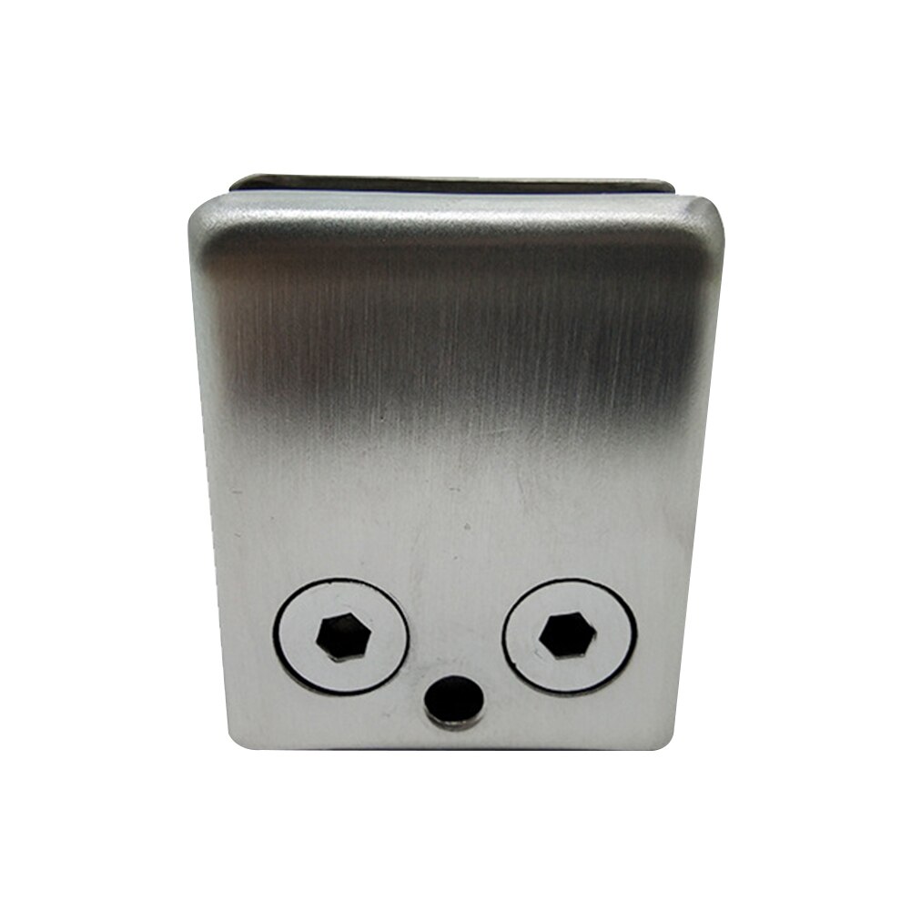 4Pcs Square Stainless Steel Clamps Bracket Holder for Glass Shelf Handrails