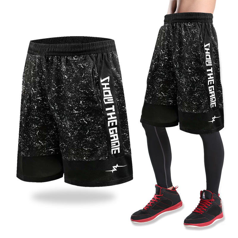 Sport Sportlich USA Basketball Shorts Training Männer Aktiv Shorts Lose Taschen Herren Sommer Lauf Fitness Short Jogging