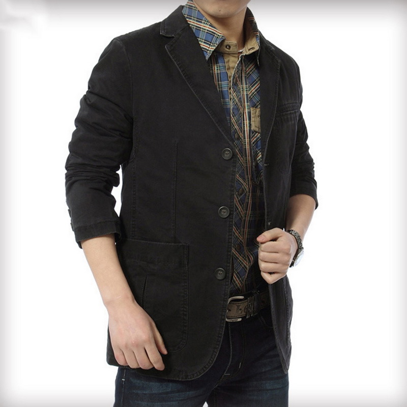 Men Autumn Blazer Suit Mens Casual Fit Slim Single Breasted Coat Casual Business Work Wear Plus Size Coat