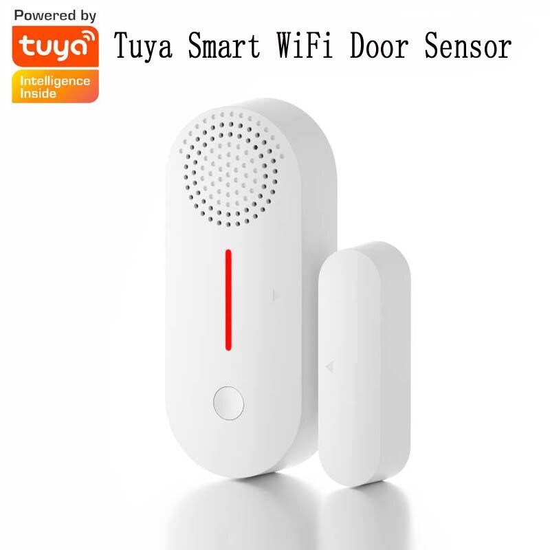 Tuya Smart WiFi Door Sensor Door Open / Closed Detectors Sound Alarm Timed Arming and Disarming App Notification Alert Security