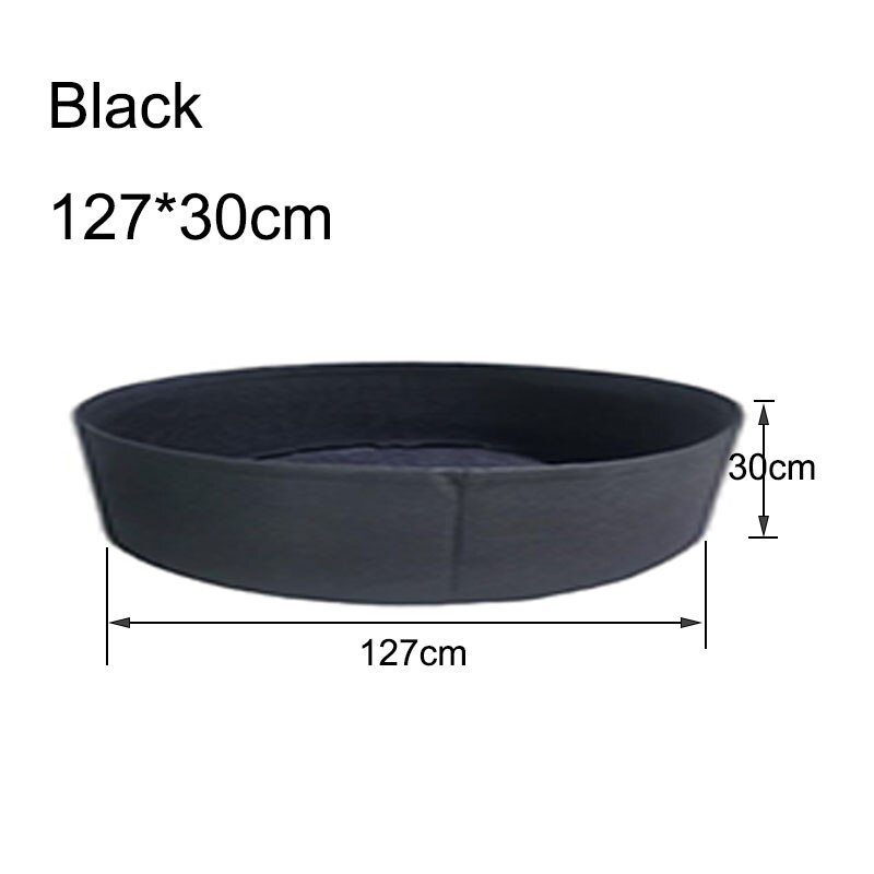 Fabric Raised Garden Bed Round Planting Container Grow Bags Breathable Planter Pot for Plants Nursery Pot DIY Garden Tools: 127x30cm