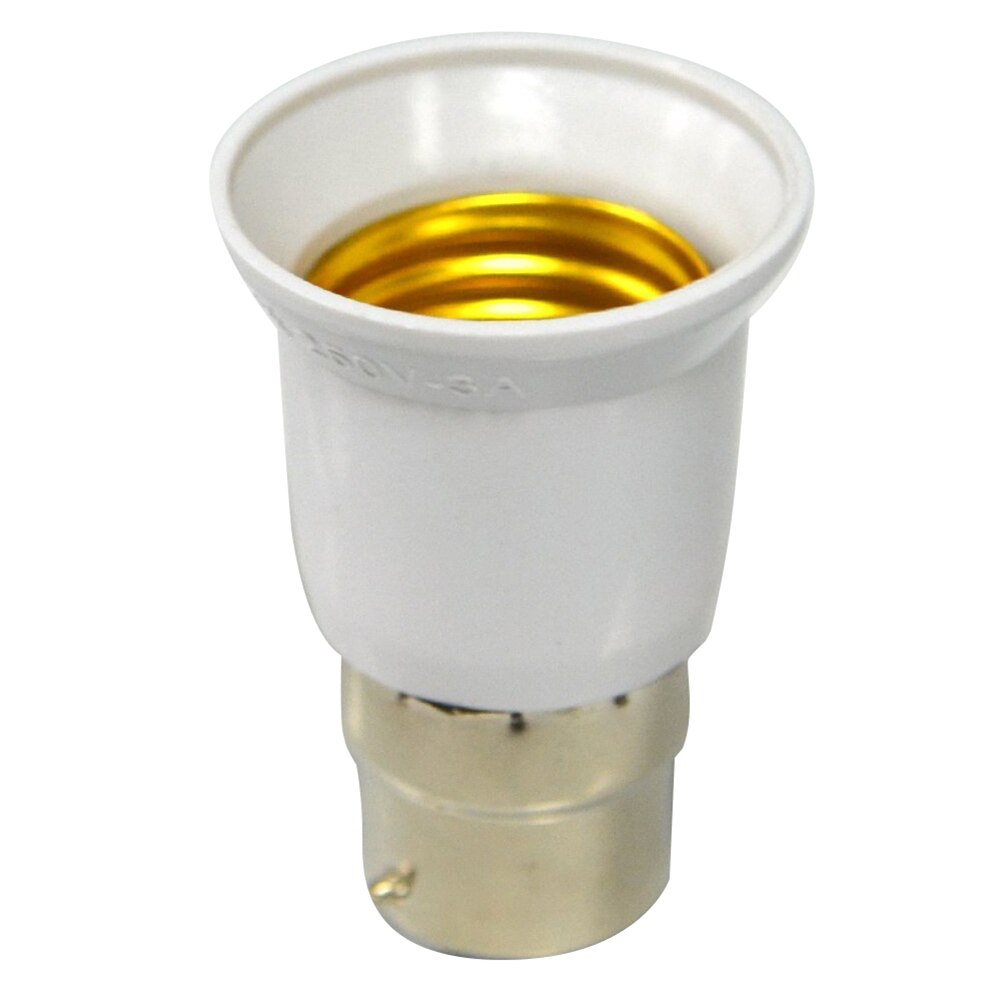 6 x bajonet bc hætte  b22 to e27 es edison skrue pære lampe base fatning konverter forlænger adapter holder fitting 220-240v [