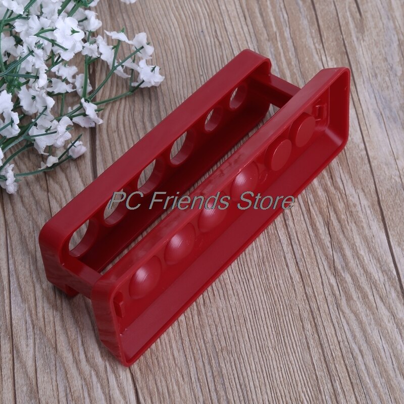 1 stk reagensglasholder 6 hullers plaststativ rød stativ burette stativ hylde laboratorie-pc ven