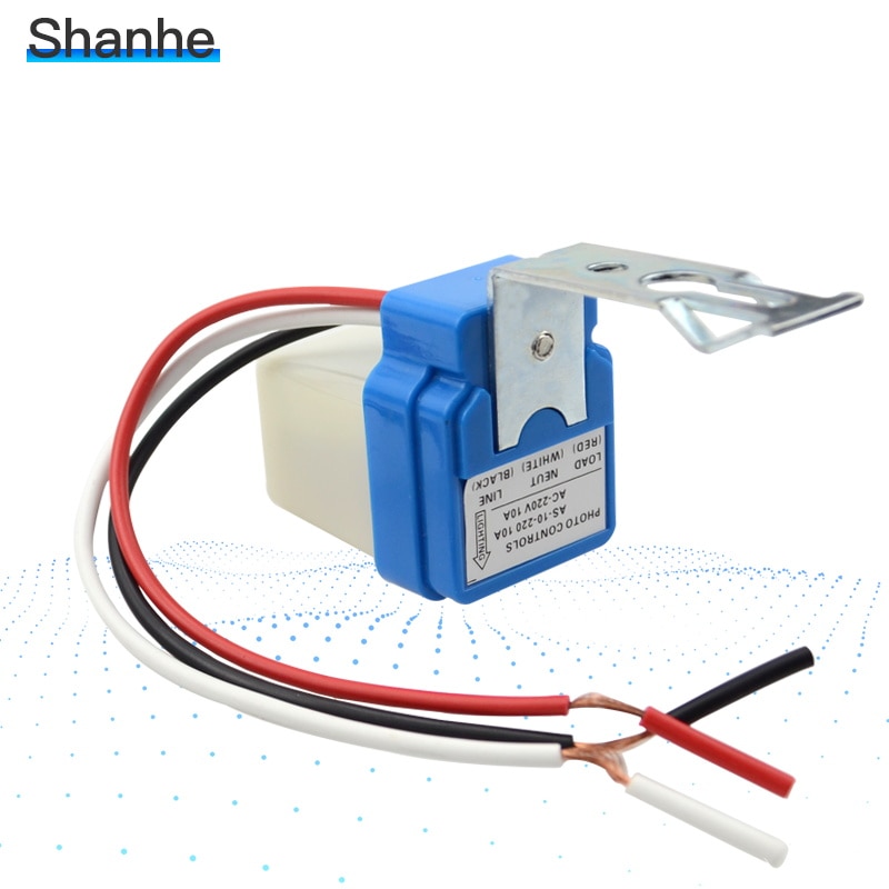 Automatic Auto On Off Photocell street Light Switch AC220V 50-60Hz 10A Photo Control Photoswitch Sensor Switch DC12V AS-10