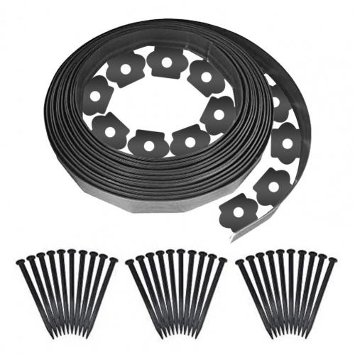 10m Garden Flexible Lawn Grass Plastic Edging Border landscape edging Easy Install Insert Weather Resistant Garden Paths Border: Default Title