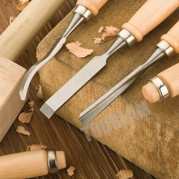 12pcs/set Wood Carving Set Carving Knife Tools Set Woodworking Hand Tools Handmade Craft Lathe Gouges Tools Knife