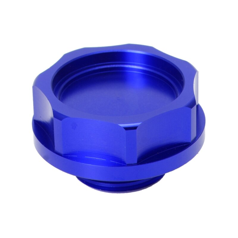 Aluminum Automobile Vehicle Oil Cap Fuel Tank Oil Cover Engine Oil Filler Cap: Blue