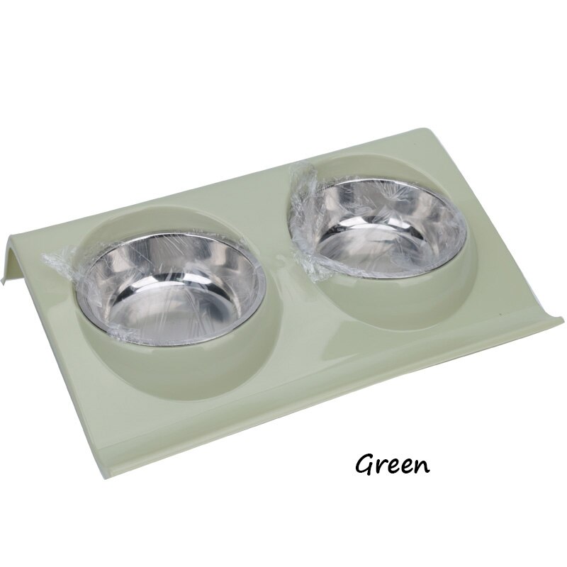 Dubbele hondenbakken voor puppy's, roestvrij staal, voerbak voor eten en drinken, anti-mors voerbak voor katten, drinkbak voor honden: Groente