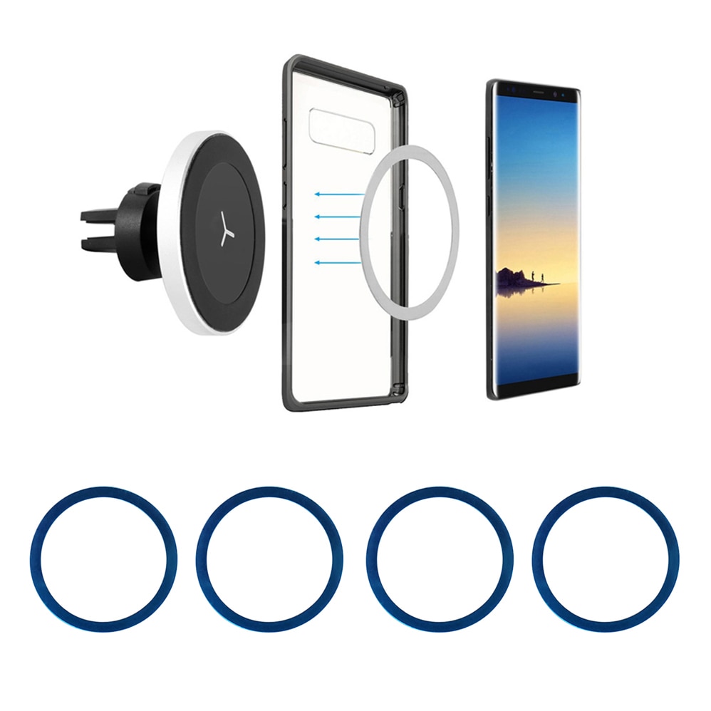 Original Magnetic Car Phone Mount Holder Metal Ring Magnet Disk Universal Round Iron hoop for Magnetic Qi Wireless Charger