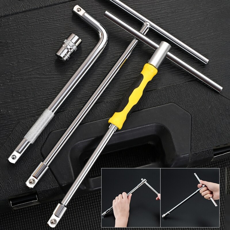 Socket Ratchet Car Repair Tool Wrench Set Head Ratchet Pawl Socket Spanner Screwdriver Metalworking Tool Kit