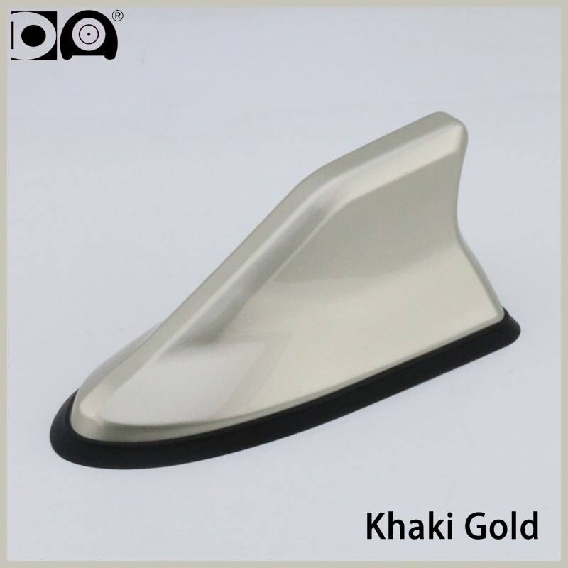 For Fiat Tipo Waterproof car shark fin antenna strong radio signal FM/AM aerials piano paint auto accessories car-styling: khaki gold
