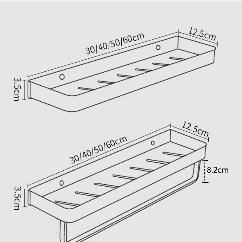 Towel Shower Storage Rack Black Corner Shelves Wall Shelf Aluminum Shampoo Holder No Drill Kitchen Bathroom Shelf Organizer