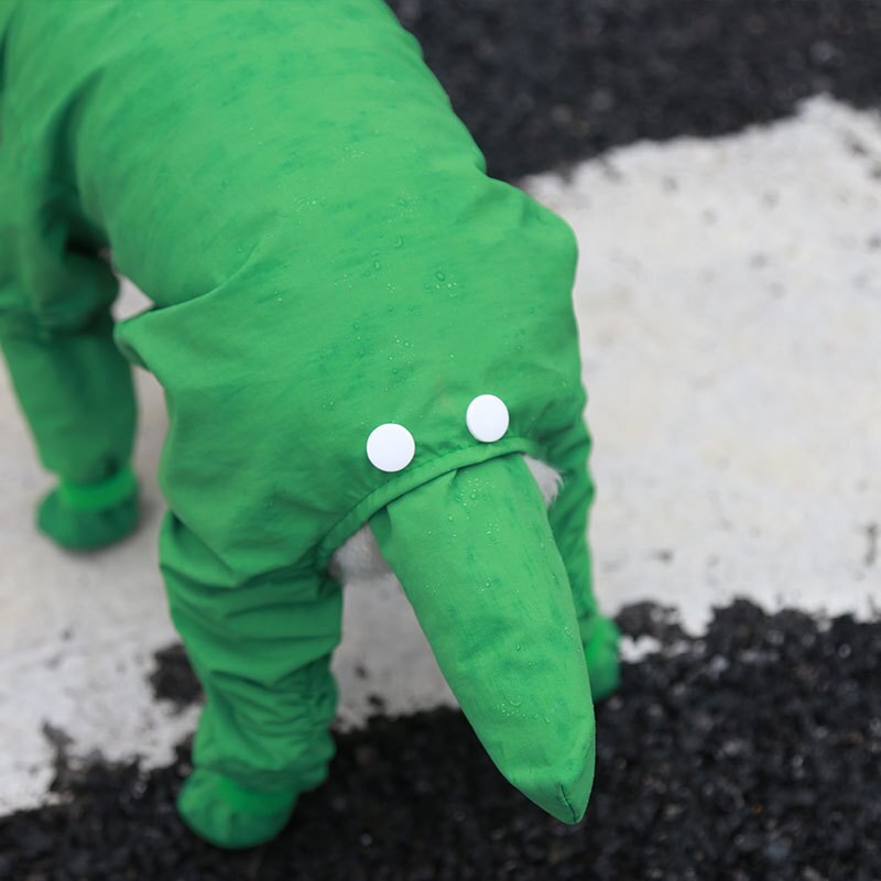 Chubasquero con todo incluido para mascotas, Botas de lluvia, chaqueta impermeable para gato y perro, chaqueta de poliéster con capucha para mascotas, ropa de cuatro patas de