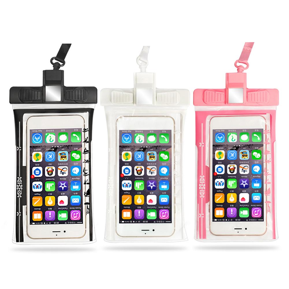 Multi-function Whistle Mobile Phone Waterproof Bag for Riding Mountaineering Swimming Dry Bag Underwater Case