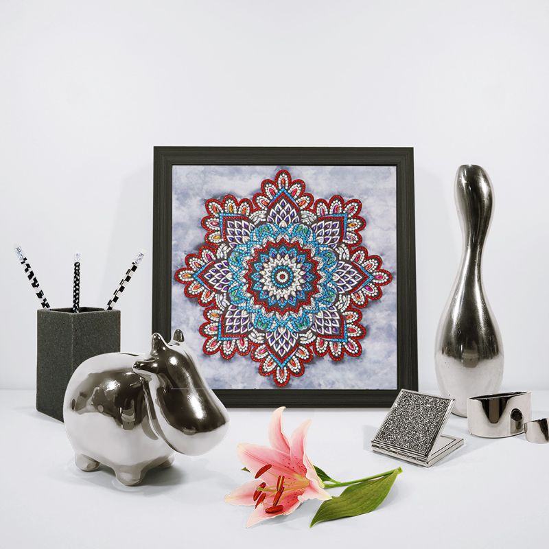 Cirkel mandala 5d speciaal gevormde diamant schilderij borduurwerk naaldwerk strass kristal kruis knutsel borduurpakket doe-het-zelf