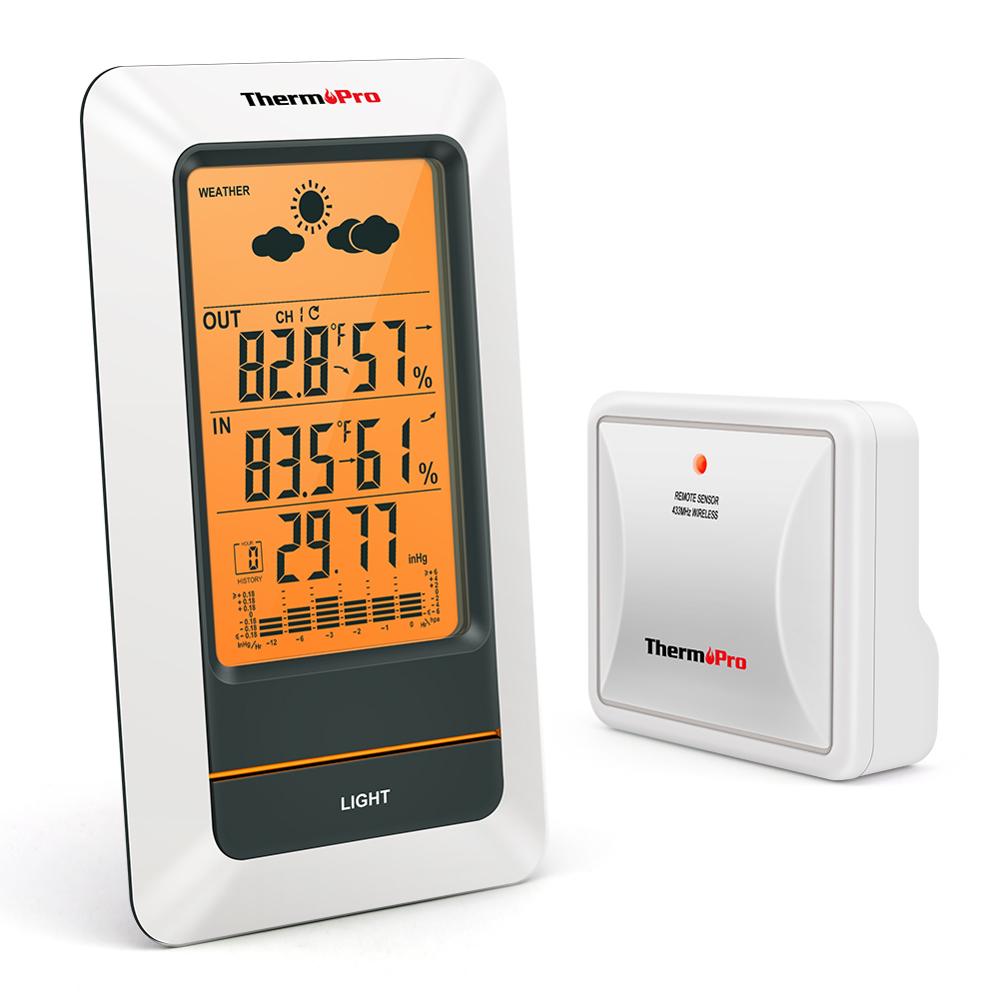 Thermopro TP67A Oplaadbare Indoor Outdoor Thermometer Draadloze Weerstation Digitale Barometer Hygrometer Vochtigheid Gauge