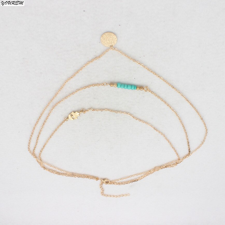 A più strati della boemia spiaggia collane per le donne delle ragazze del regalo libero del nichel lega di fj023