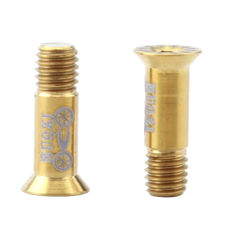 2PCS Bike M5 Titanium Screws Rear Derailleur Jockey Wheel Screws Pulley Guide Wheel Fixed Bolts MTB Road Accessories Parts: Yellow