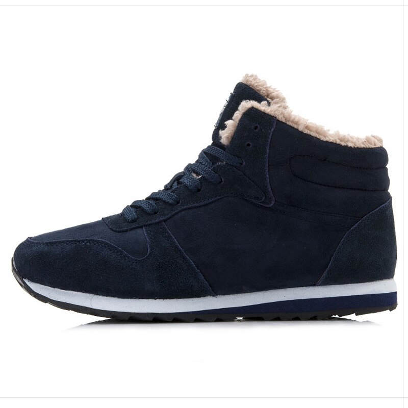 Heren laarzen heren winterschoenen sneeuwlaarzen schoenen plus size winter sneakers enkel herenschoenen winterlaarzen zwart blauw schoeisel