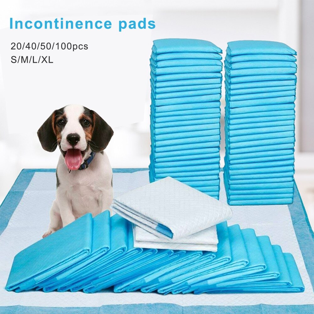 20/40/50/100 stk engangs bleiematte til sunn hund fortykning absorberende kjæledyr bleie valp katt trening tisse pads