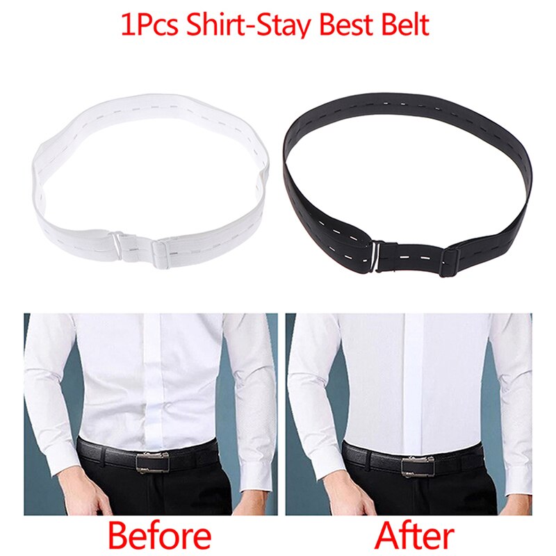 Cinturón ajustable para una camisa fácil, antideslizante, a prueba de arrugas, correas para soporte de camisa, soporte de cinturón de bloqueo cerca de la camisa