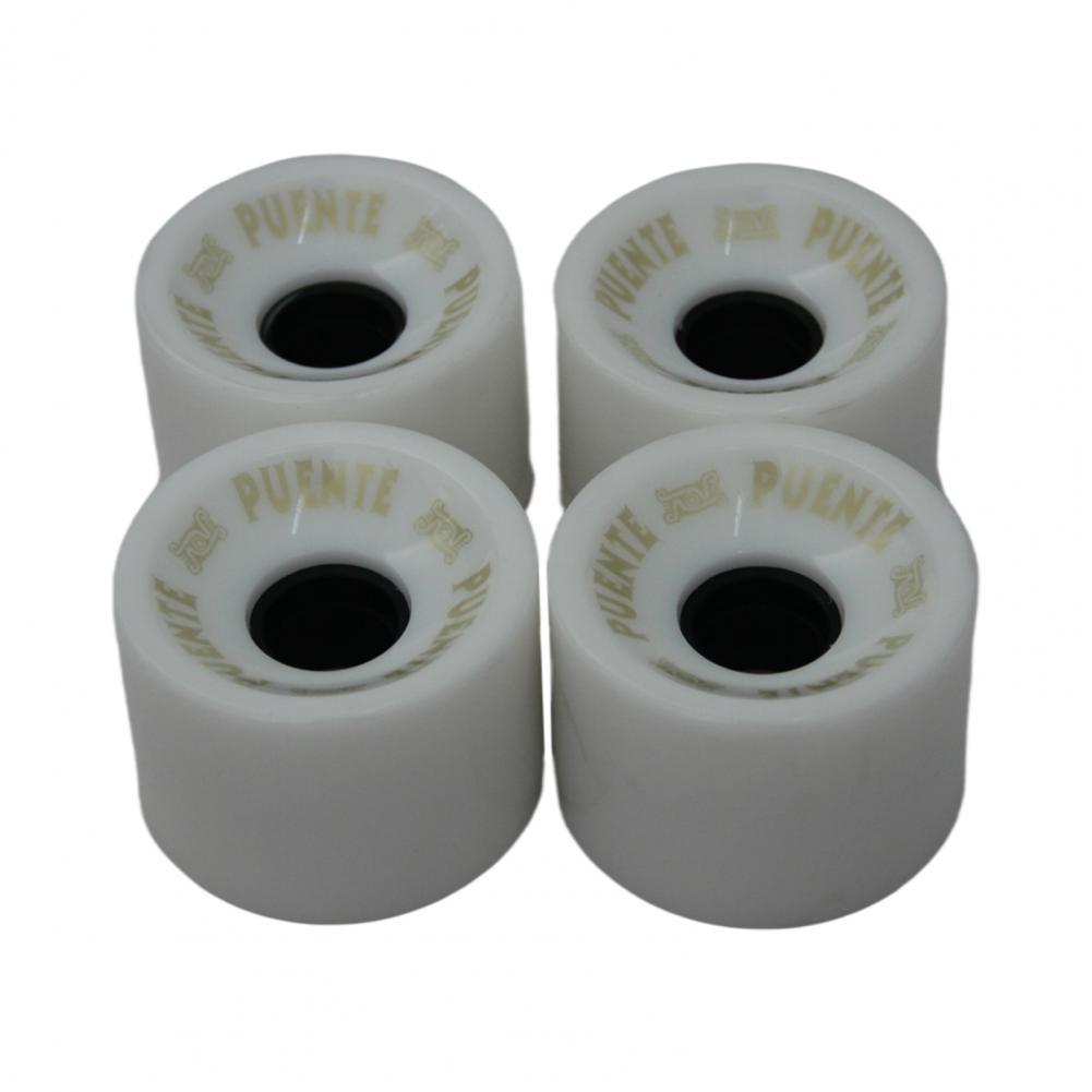 Ruote da Skateboard ruote da tavola in poliuretano Cruiser colore brillante antiruggine pratiche ruote da Skate di buona tenacità:  White 4pcs