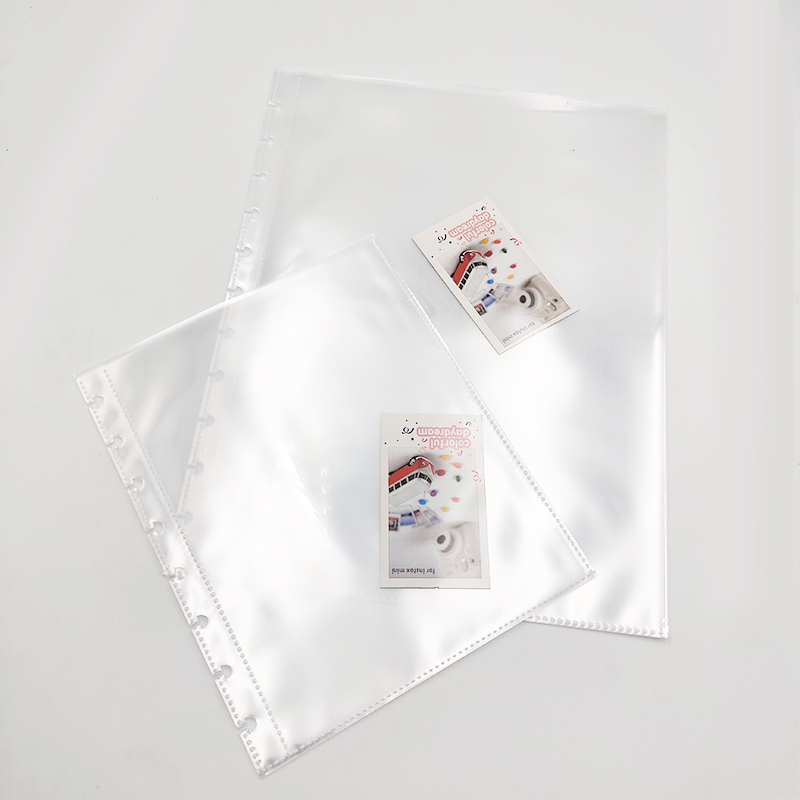Hojas sueltas de repuesto para álbum de fotos, hojas sueltas de encuadernación en forma de seta para archivos de datos, página interior transparente, A4/A5, 25 hojas