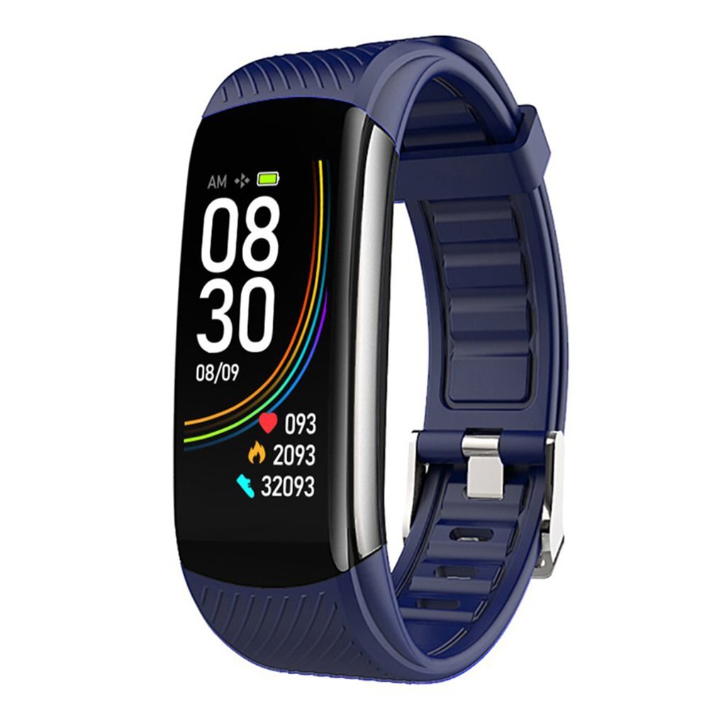 C6t smart armbåndsur tpu information skub søvnovervågning træning skridttæller sport armbånd  ip67 liv vandtæt farve lcd: Blå