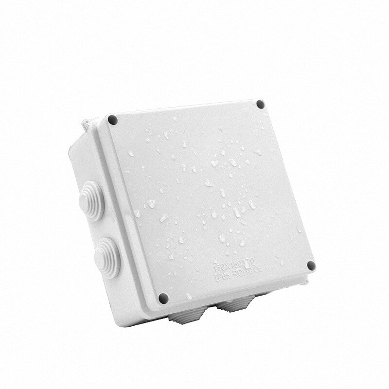 1pcs Waterproof Wire Junction Box Plastic with Rubber Plug Distribution Connector Box Detachable Panel Electric Accessories