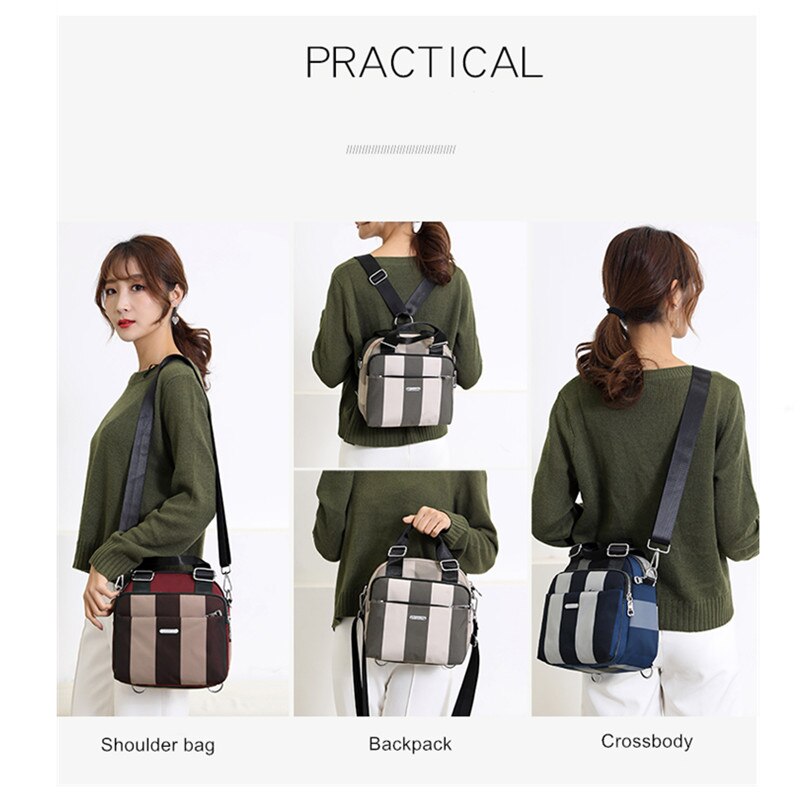 Vento Marea voyage femmes sacs à dos petit multifonctionnel sac à bandoulière pour les femmes imperméable Nylon bande Multi poche Packbag