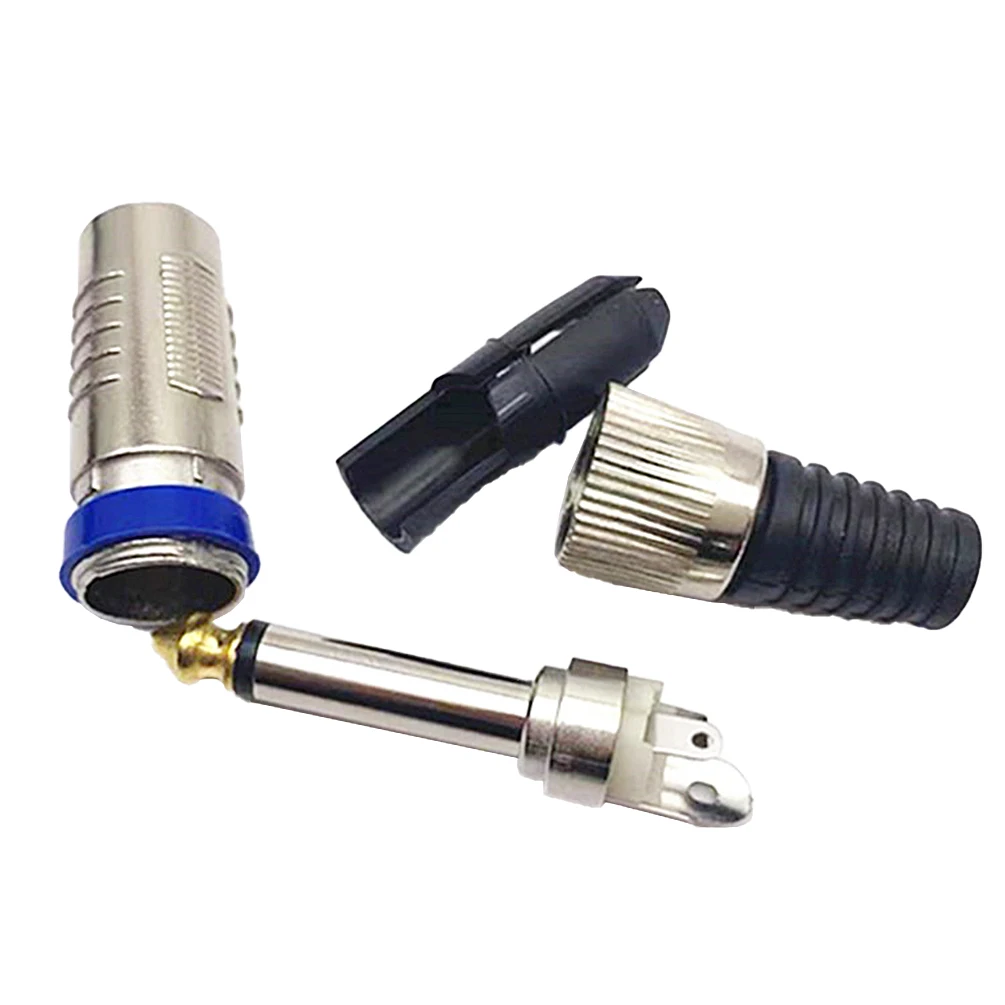 Set di adattatori audio da 5 pezzi: spine placcate in oro da 6,35 mm a RCA/3,5 mm, alloggiamento in metallo, blocco a vite, audio Hi-Fi per microfono/ampli/altoparlante