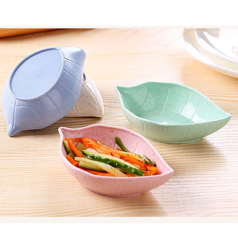 Leavess Dish Baby Kid Bowl Wheat Straw Soy Sauce Dish Rice Bowl Plate Sub - plate Japanese Tableware Food Container
